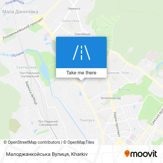 Карта Малоджанкойська Вулиця