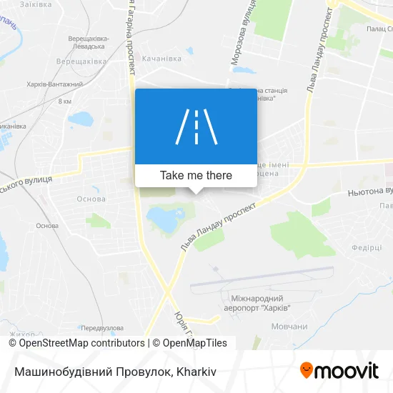 Карта Машинобудівний Провулок