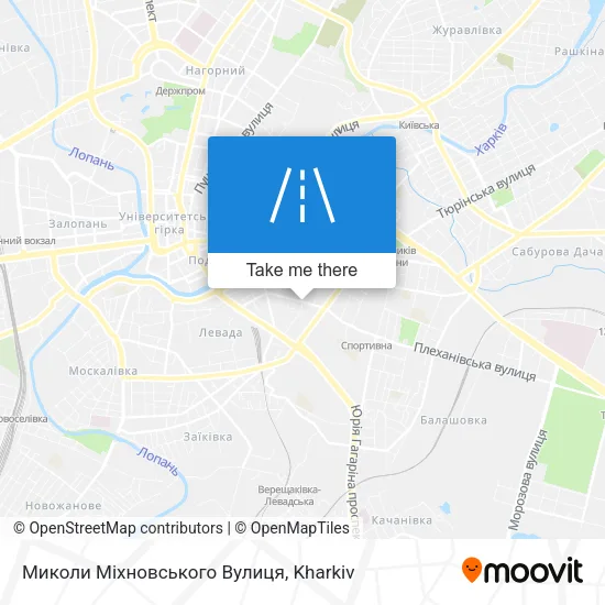 Карта Миколи Міхновського Вулиця