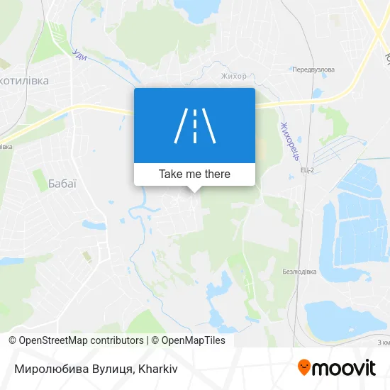 Карта Миролюбива Вулиця