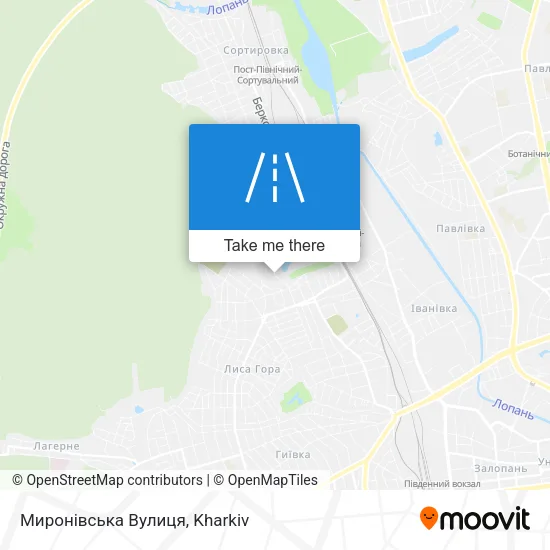 Карта Миронівська Вулиця