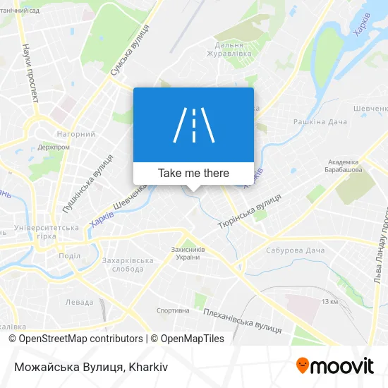 Карта Можайська Вулиця