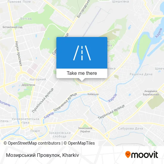 Карта Мозирський Провулок