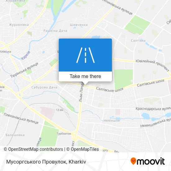 Карта Мусоргського Провулок