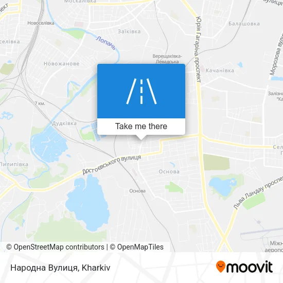 Карта Народна Вулиця