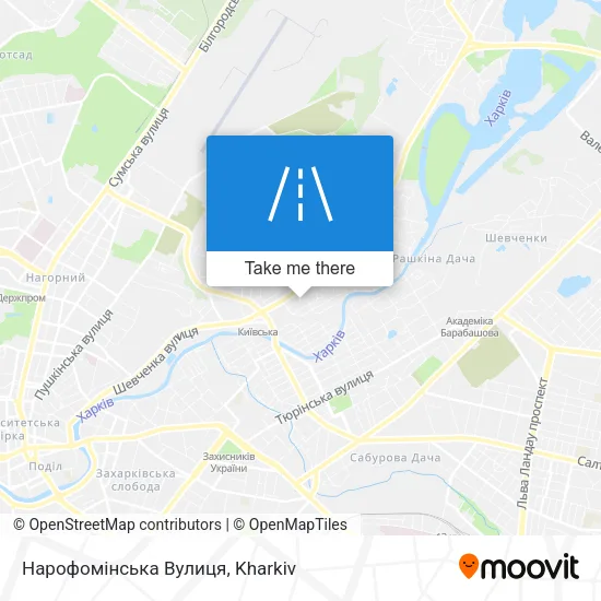 Карта Нарофомінська Вулиця