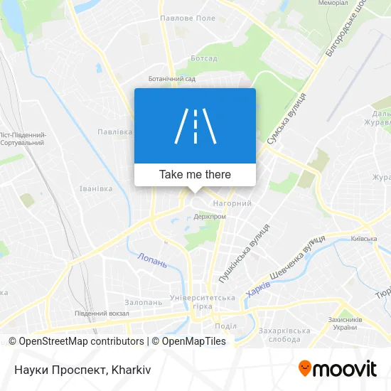 Карта Науки Проспект