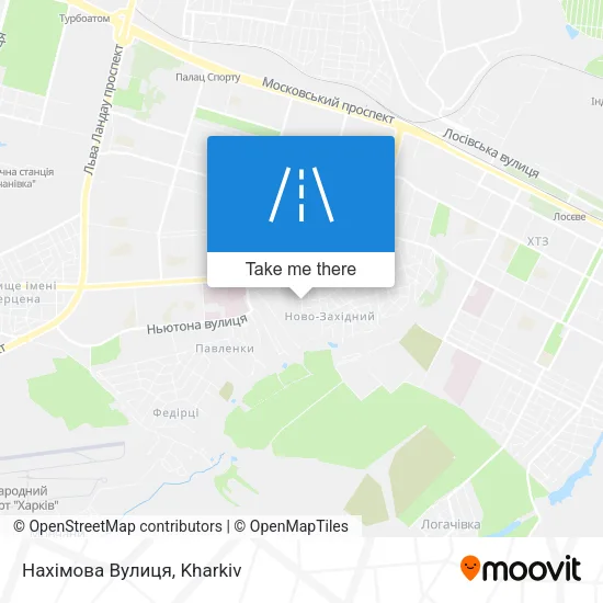 Карта Нахімова Вулиця