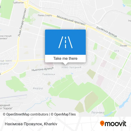 Карта Нахімова Провулок