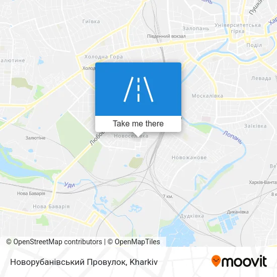 Карта Новорубанівський Провулок
