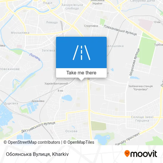 Карта Обоянська Вулиця