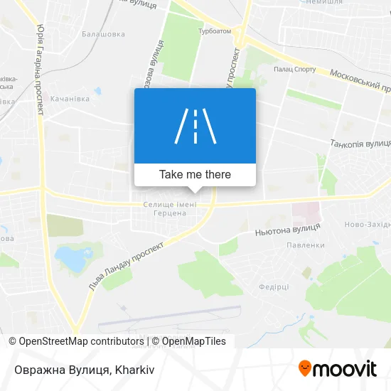 Карта Овражна Вулиця