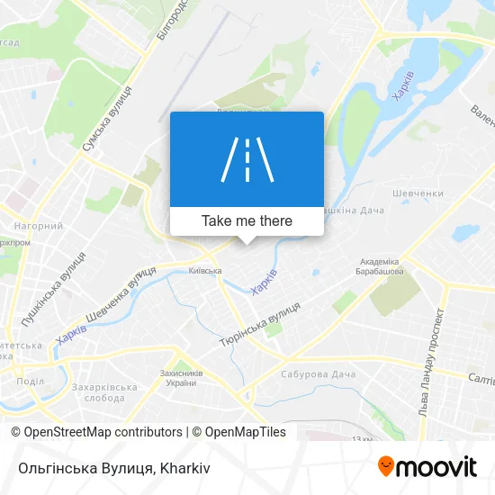 Карта Ольгінська Вулиця