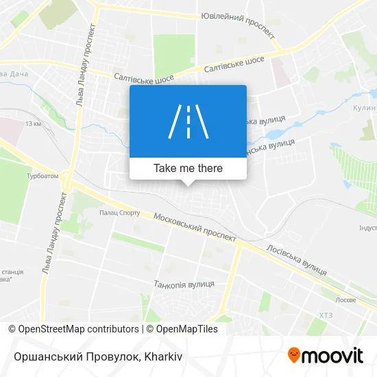 Карта Оршанський Провулок