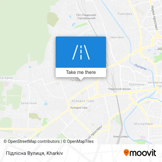 Карта Підлісна Вулиця