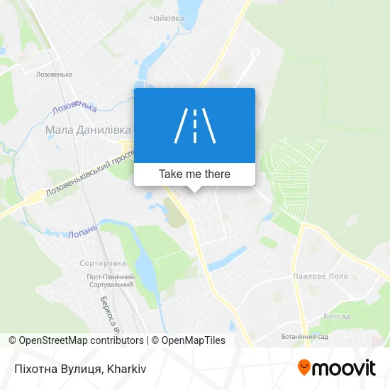 Карта Піхотна Вулиця