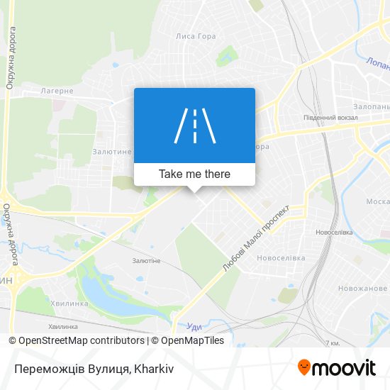 Переможців Вулиця map