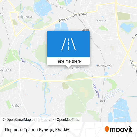 Карта Першого Травня Вулиця