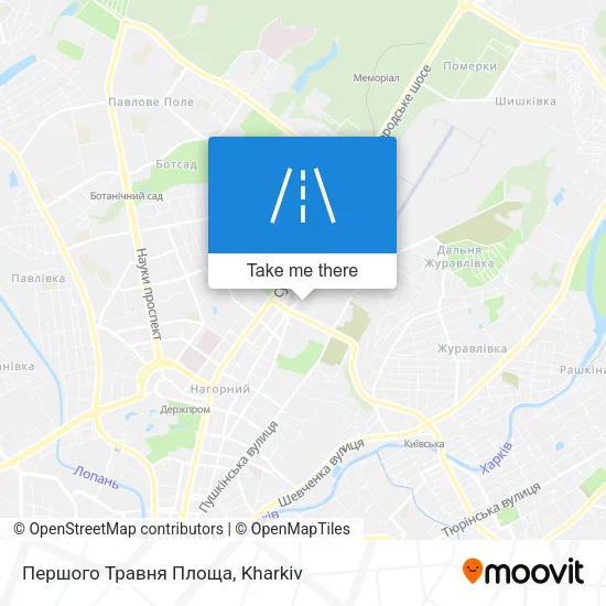 Карта Першого Травня Площа