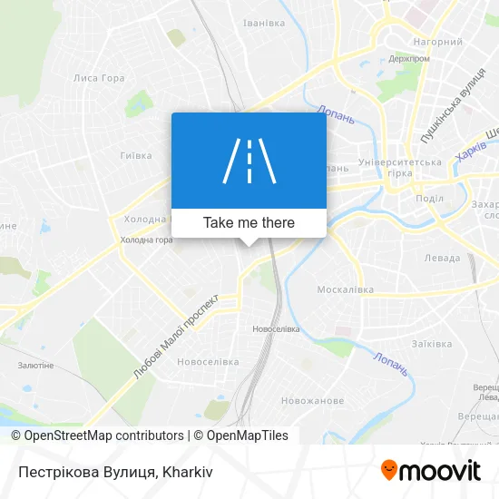 Карта Пестрікова Вулиця