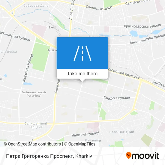 Карта Петра Григоренка Проспект