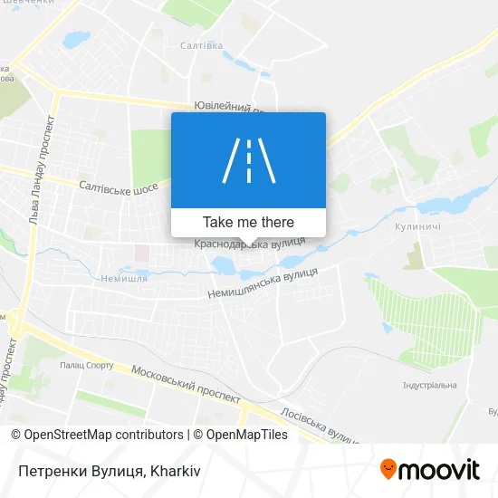 Карта Петренки Вулиця