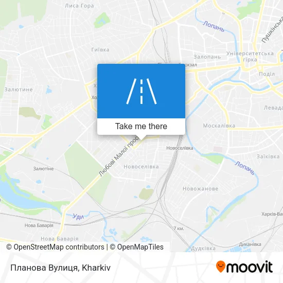Карта Планова Вулиця