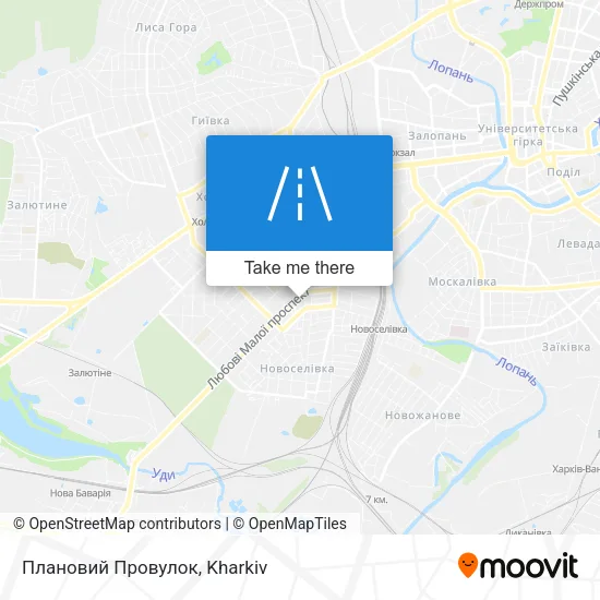 Карта Плановий Провулок