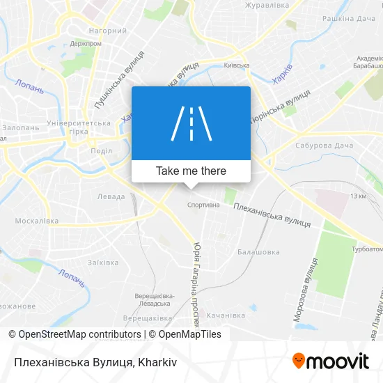 Карта Плеханівська Вулиця