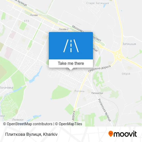 Карта Плиткова Вулиця
