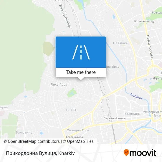 Карта Прикордонна Вулиця
