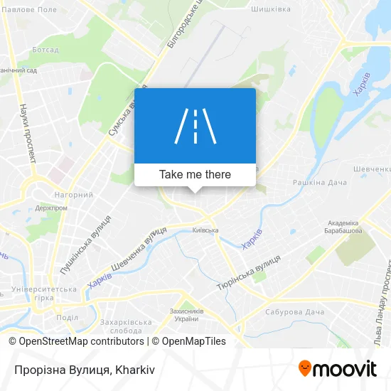 Карта Прорізна Вулиця