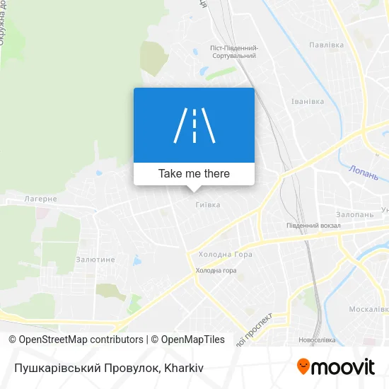 Карта Пушкарівський Провулок