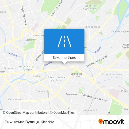 Карта Рижівська Вулиця