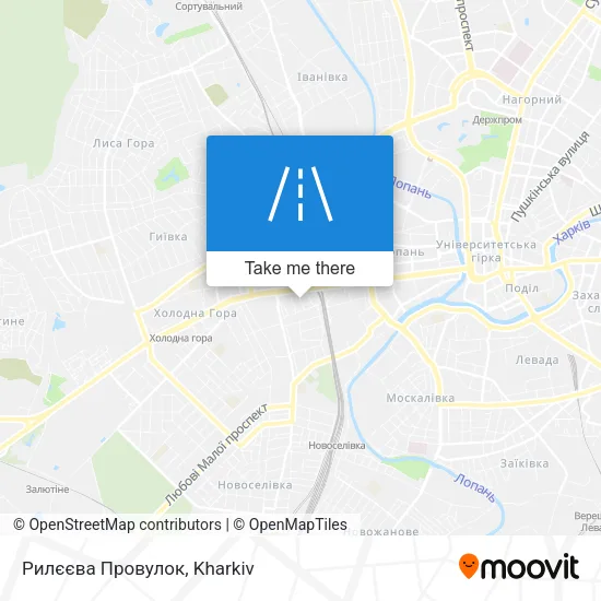 Карта Рилєєва Провулок