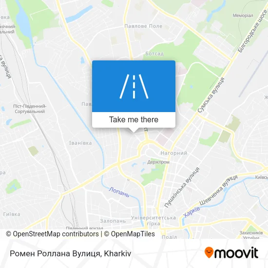 Карта Ромен Роллана Вулиця