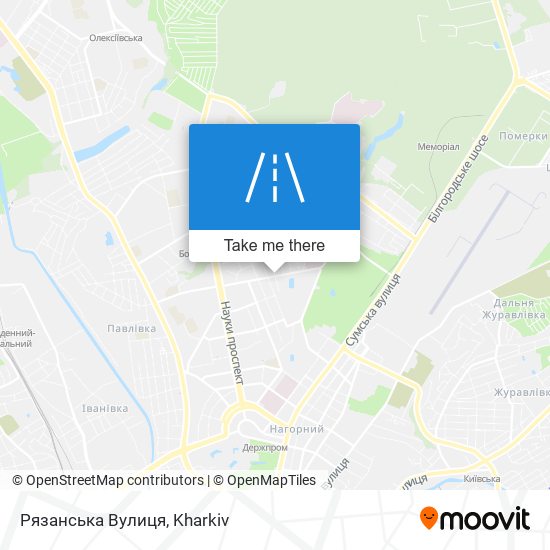 Рязанська Вулиця map