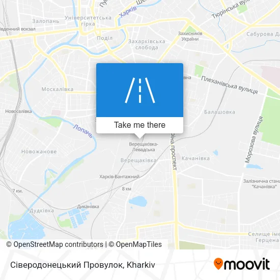 Карта Сіверодонецький Провулок
