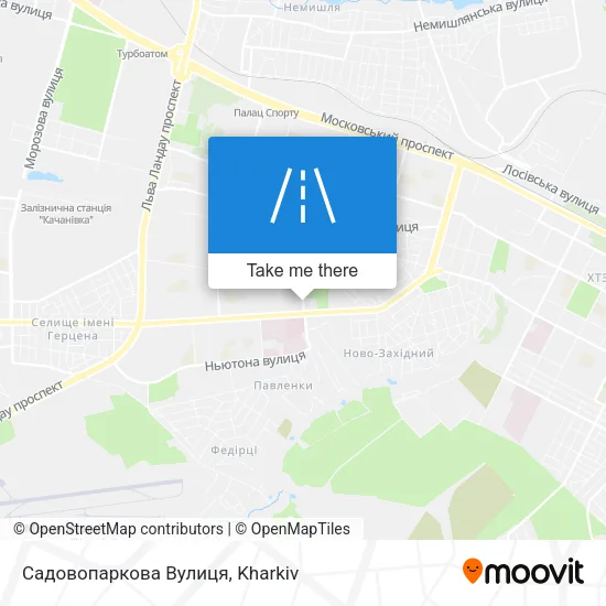 Карта Садовопаркова Вулиця
