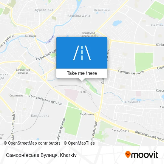 Карта Самсонівська Вулиця