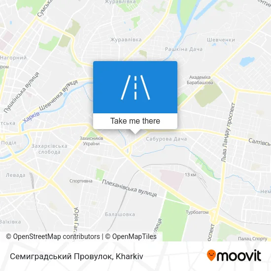 Карта Семиградський Провулок