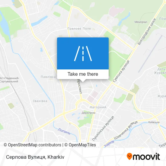 Карта Серпова Вулиця