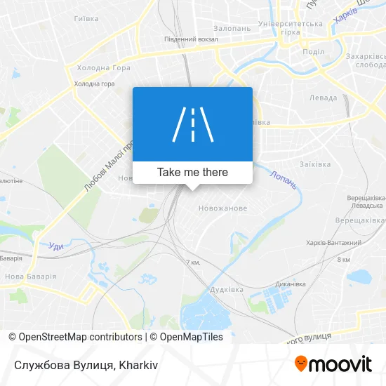 Карта Службова Вулиця