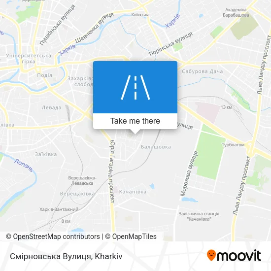 Карта Смірновська Вулиця