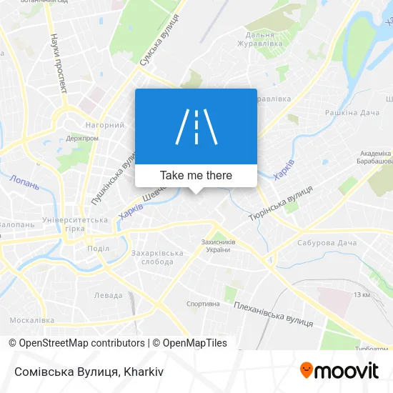 Карта Сомівська Вулиця