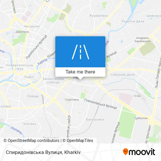 Карта Спиридонівська Вулиця