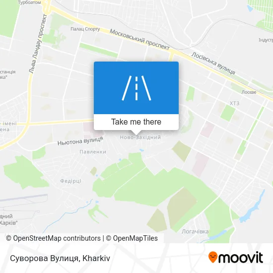 Карта Суворова Вулиця
