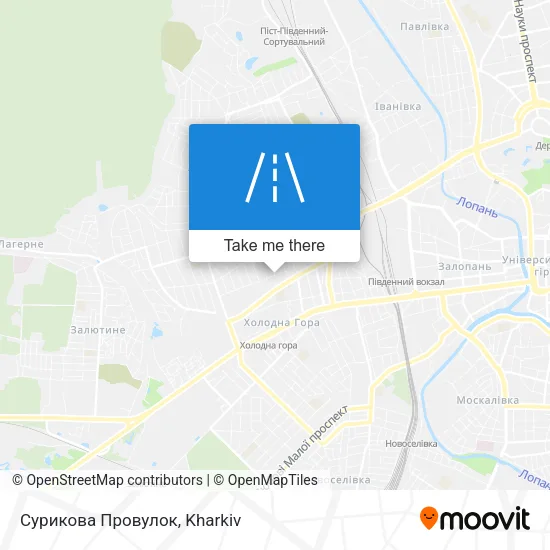 Карта Сурикова Провулок