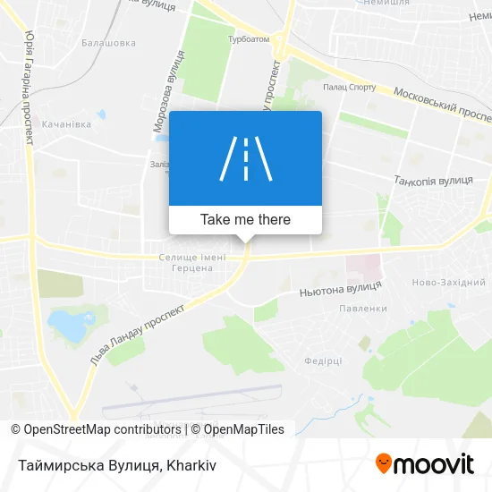 Карта Таймирська Вулиця