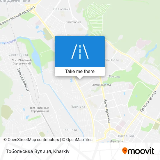 Карта Тобольська Вулиця